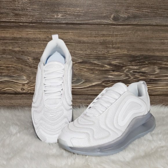 New Nike Air Max 720 Triple White Sneakers - Picture 7 of 8